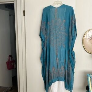 Love stitch cover up turquoise blue pretty detailing